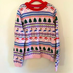 Boden holiday fair isle sweater EUC